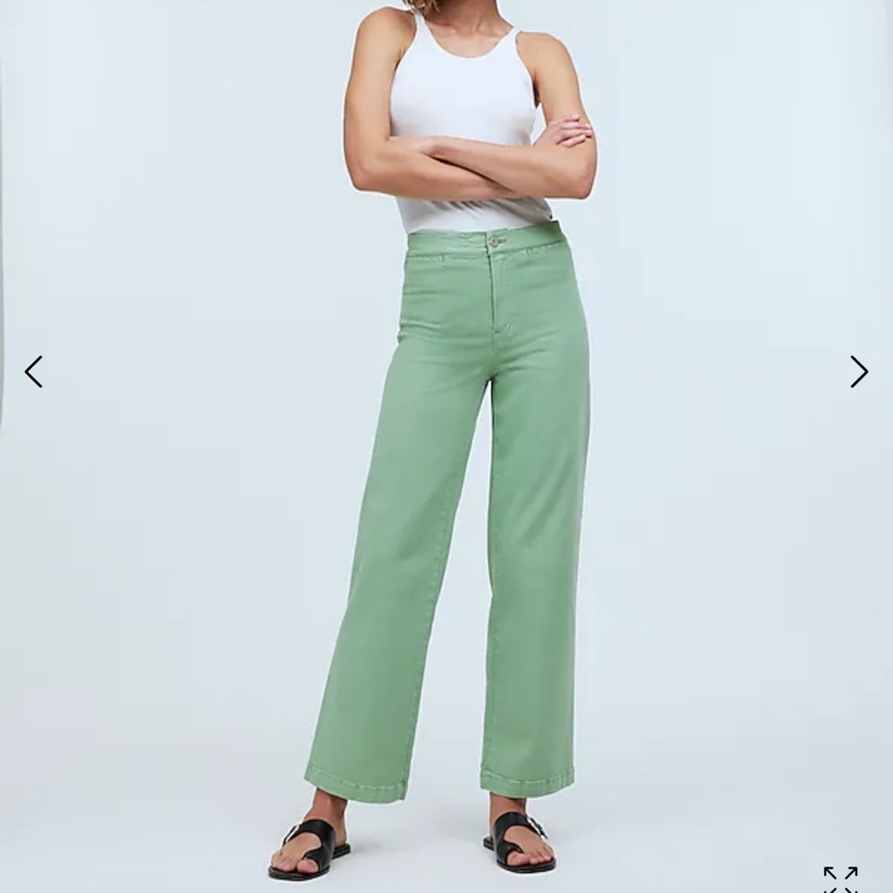 NWT Madewell Emmett wide leg crop pant welt pocket edition - 27
